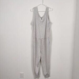 Joe Fresh Active Women's Athletic Jumpsuit in Silver Gray Size 1X Dropped Crotch